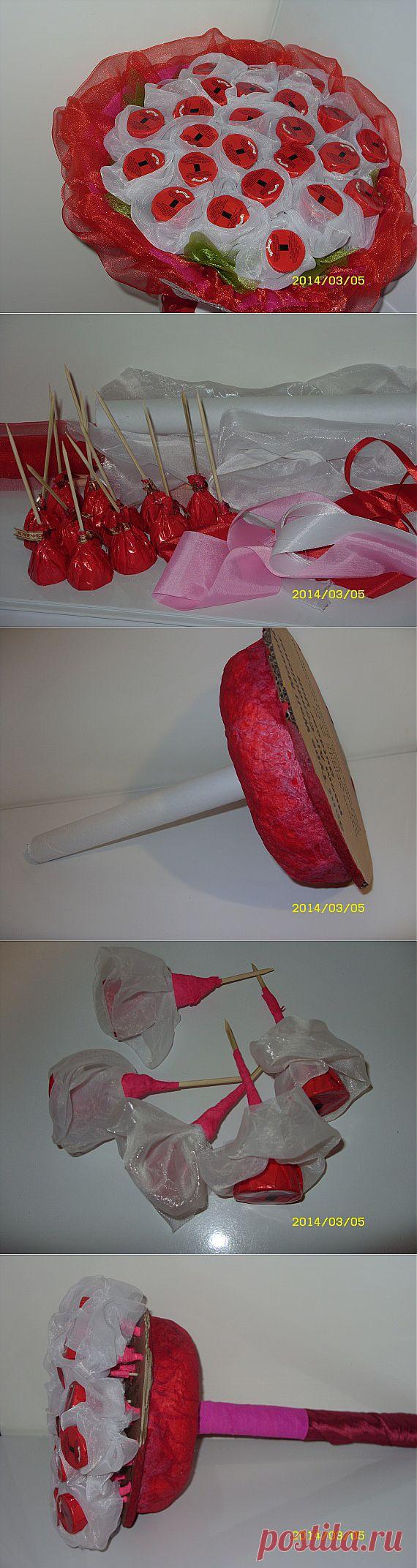 Сладкий букет в органзе / Цветочное настроение / PassionForum - мастер-классы по рукоделию