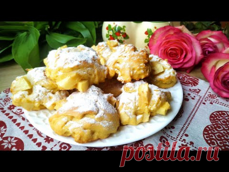 Таких вкусных не купить! Печенье/булочки тают во рту с яблоками и бананами | Кулинария