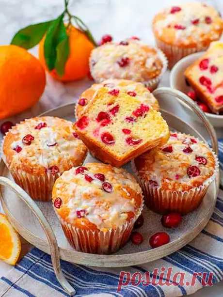 Маффины с клюквой и апельсинами – пошаговый рецепт
