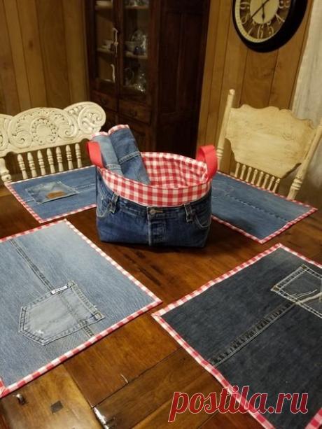 Интересные идеи переделки старых джинсов, подборка | | О рукоделии, и не только. 🧵✂️👜 | Пульс Mail.ru