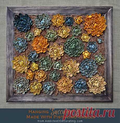 &quot;Висячие сады&quot; Панно из фисташковых скорлупок. Мастер класс.