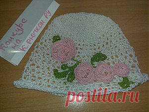 Летняя шапочка на конкурс “Летние головные уборы для детей” | Вязание крючком, схемы вязания, бесплатное вязание крючком
