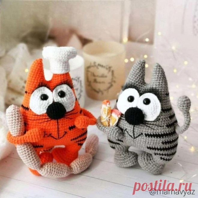 Котики из пряжи Подробное описание