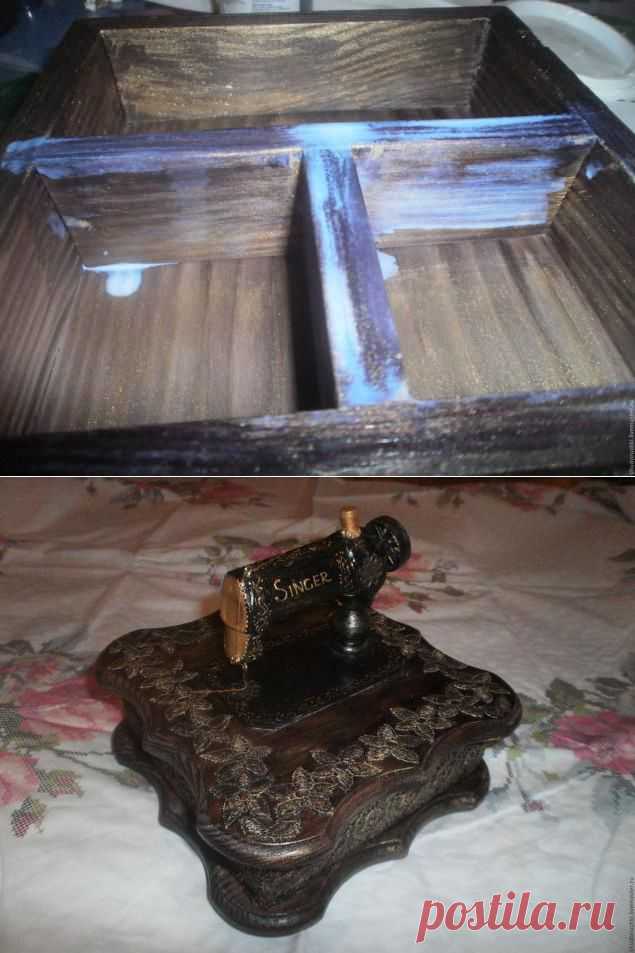 Шкатулка "Ода швейной машинке" - Ярмарка Мастеров - ручная работа, handmade