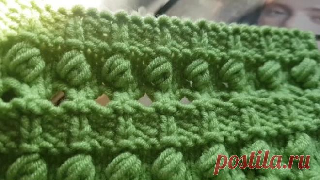 Вяжем рельефный секционный узор спицами.❤