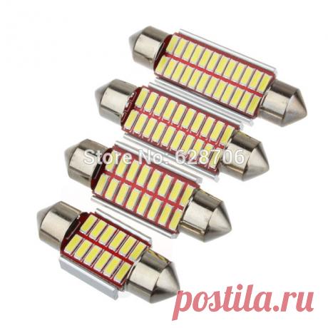 Высокое качество 31 мм 36 мм 39 мм 42 мм C5W c10w супер яркий 4014 smd автомобиля светодиодная гирлянда свет canbus ошибка Бесплатный Интерьер doom лампа купить на AliExpress