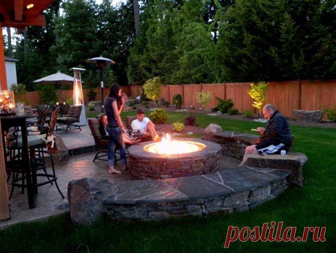Огонь домашнего очага Создать на своем загородном участке оазис красоты, тепла и уюта поможет зона уличного очага.