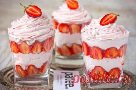 Десерт Клубничный соблазн - рецепт с фотографиями