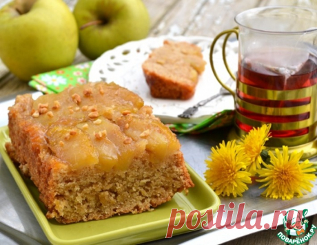 Постный яблочный пирог-перевертыш – кулинарный рецепт