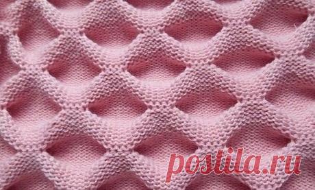 Узор спицами "Клоке"