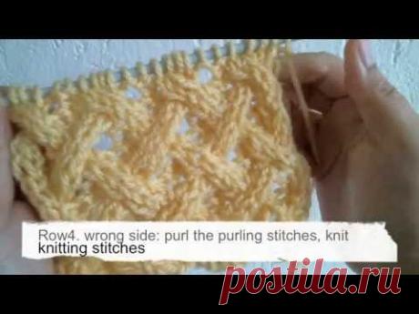 How to knit stitches Chunky Lace 720p