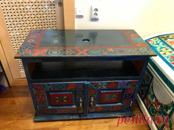 Тумба под раковину с росписью в восточном стиле – купить в интернет-магазине на Ярмарке Мастеров с доставкой - FJG53RU | Москва