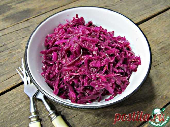 Квашеная краснокочанная капуста Кулинарный рецепт