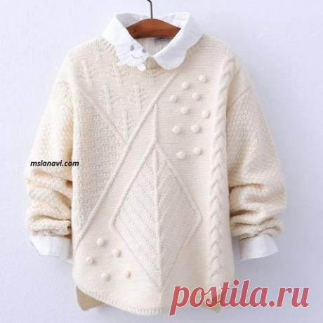 Свитер в различные узоры