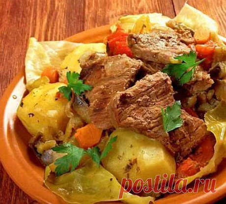 Басма, мясо, тушенное с овощами | Обед из ничего