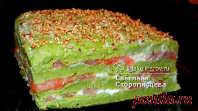 Праздничный закусочный торт с красной рыбой – рецепт с фото от Лиги Кулинаров, пошаговый рецепт