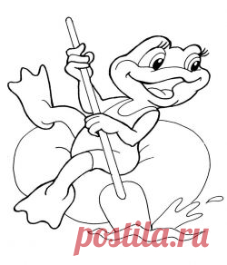 Раскраска лягушка. Распечатать картинки для детей