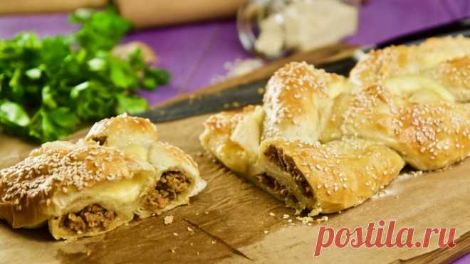 Пирог-косичка с фаршем и сыром - БУДЕТ ВКУСНО! - медиаплатформа МирТесен