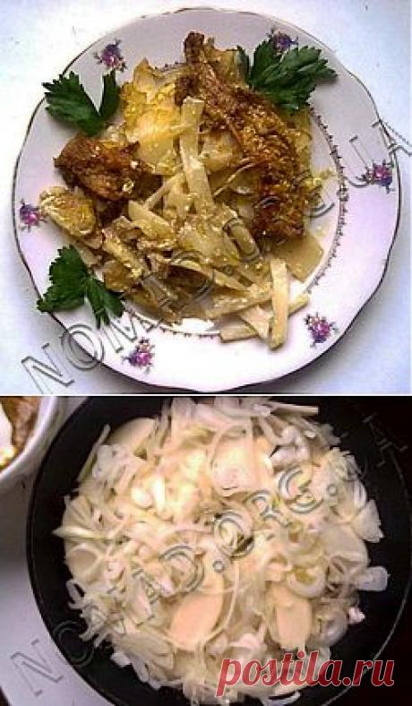 Золотистые куриные шкурки с картофелем в духовке (рецепт + фотографии) - Как приготовить