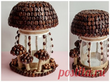 CIUPERCA bomboniera sfoara si cafea - MUSHROOM candy box string and coffee