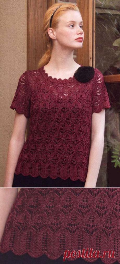 БОРДОВАЯ КОФТОЧКА СПИЦАМИ | Варварушка-Рукодельница