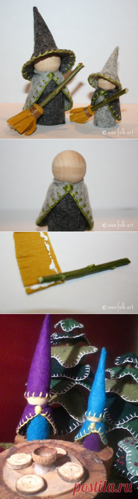 Колышек Кукла Ведьма Узор :: Костюм Ведьмы – Гнома- Народное искусство