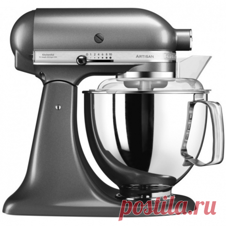 Планетарный миксер KitchenAid 5KSM175PSEMS Artisan 4,8 л серебряный медальон купить в Москве с доставкой по России