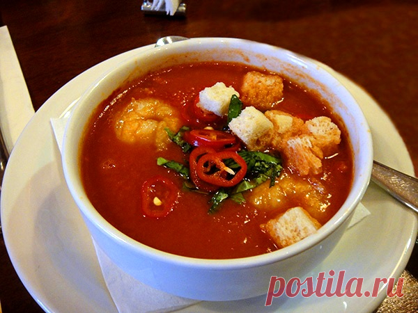 Суп с креветками