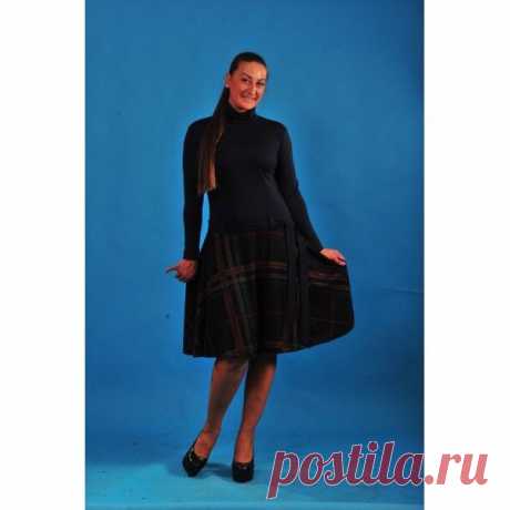 Платье Антонина бат.размеры 50-56 ткань цветной креп+ трикотаж
