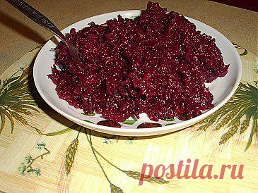 Салат из свеклы, изумительная закуска зимой | Рецепты моей мамы