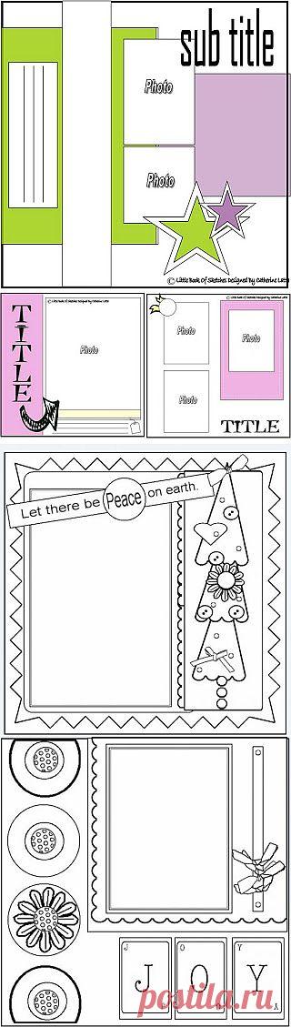 Марковкин Скрап: Огромная коллекция скетчей для альбомов!!!!!