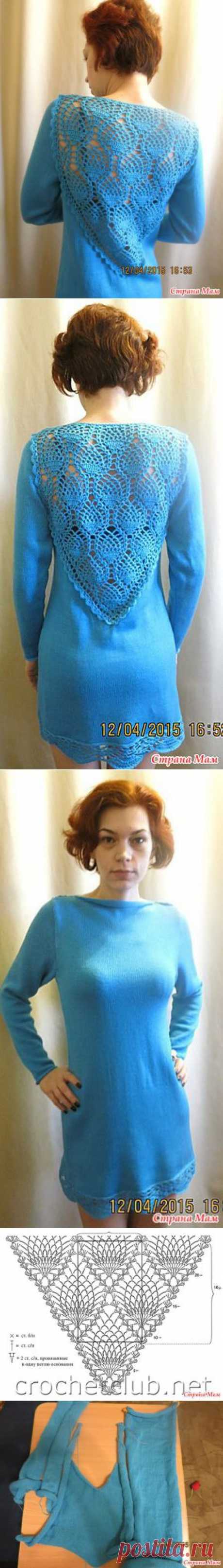 Платье с ажурной спинкой. - Вязание - Страна Мам