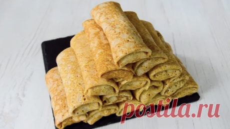 Фаршированные БЛИНЫ 🥞 ДВЕ НАЧИНКИ: с курицей и с творогом | Yuliya Small | Дзен