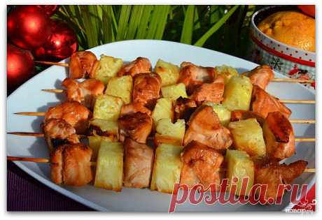 Куриный шашлык с ананасом - пошаговый кулинарный рецепт на Повар.ру