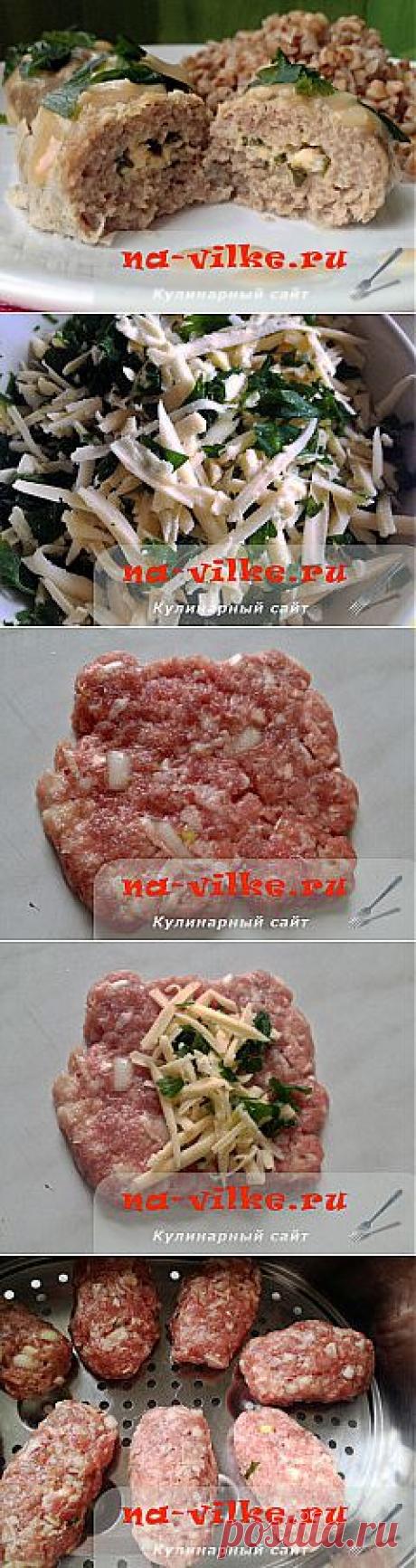 Мясные рулетики с сырной начинкой в пароварке - рецепт с фото