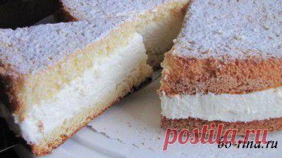 Бисквитный торт с творожно-сливочным кремом | Четыре вкуса