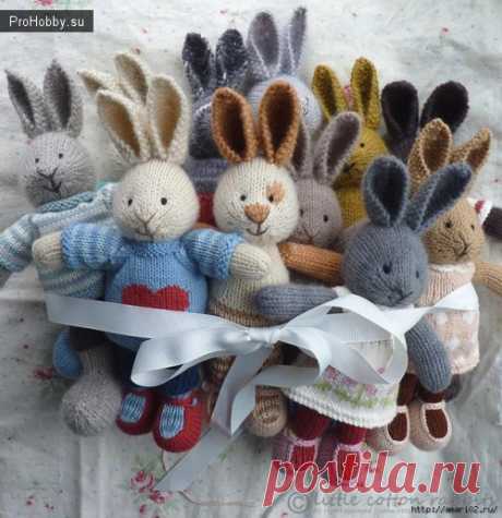 Вязаные зайчики и кролики спицами / Вязание спицами и крючком / ProHobby.su | Вязание спицами и крючком для начинающих, схемы вязания, вязание с описанием