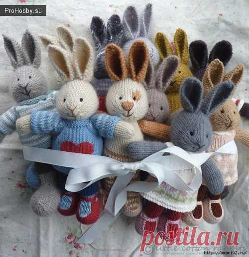 Вязаные зайчики и кролики спицами / Вязание спицами и крючком / ProHobby.su | Вязание спицами и крючком для начинающих, схемы вязания, вязание с описанием