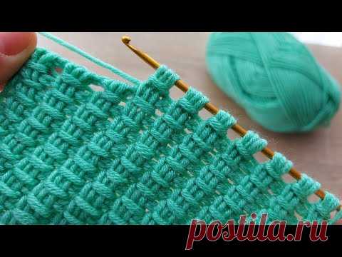 Super Easy Tunisian Knitting Model Çok Kolay Çok Gösterişli Tunus İşi  Örgü Modeli Yapımı