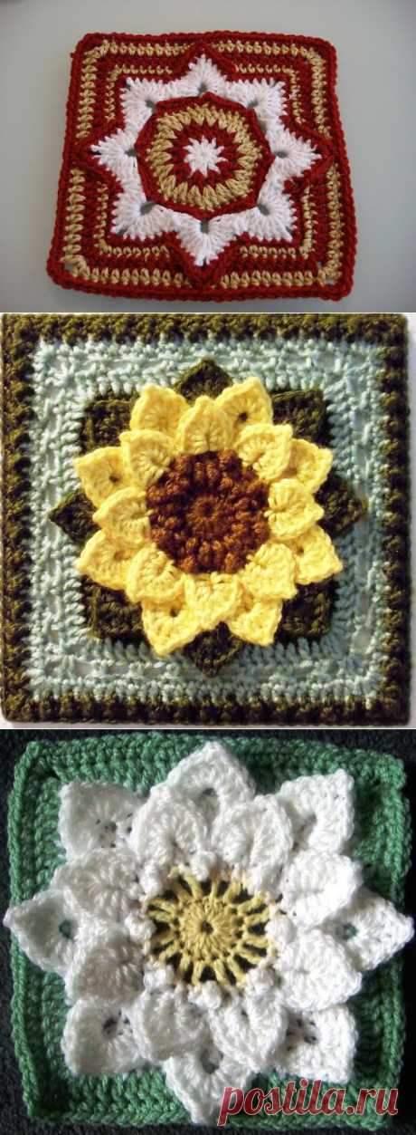 Crocodile Flower Square. Цветы в квадратах