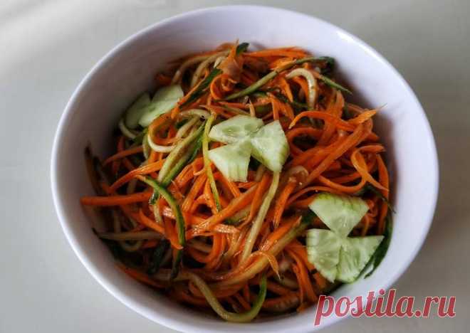 Острый салат из моркови и огурца 🥕🥒 - пошаговый рецепт с фото. Автор рецепта Ирина Волигова . - Cookpad