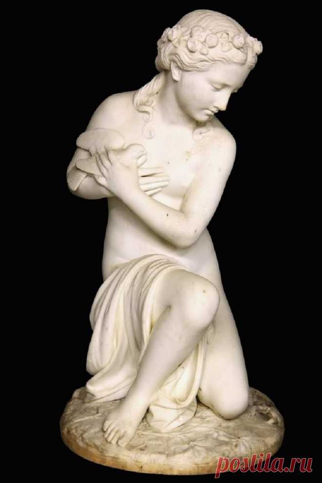 Голубка...Итальянский скульптор Raffaello Romanelli (1856-1928)