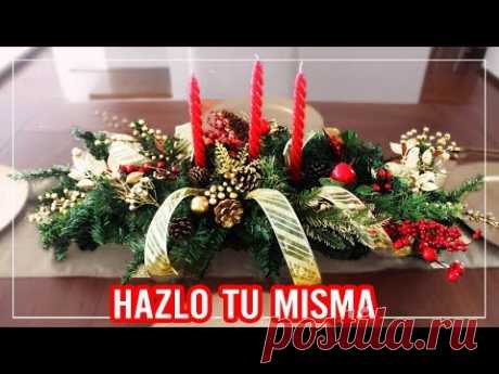 CENTRO DE MESA NAVIDEÑO FACIL Y ECONOMICO HAZLO TU MISMA l Kariniwiii