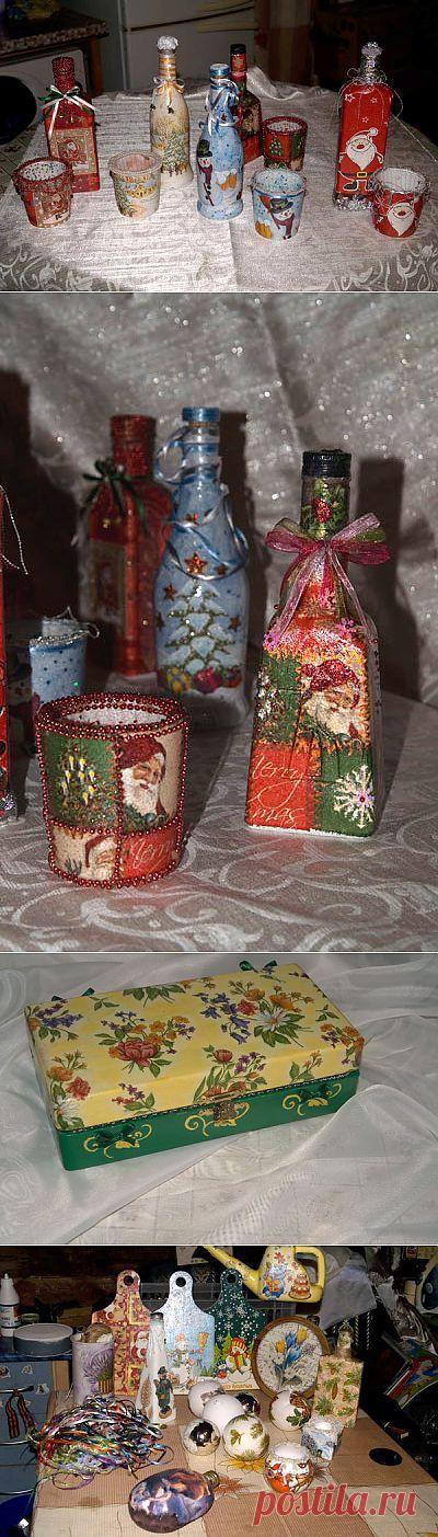 (+1) тема - Шаловливые ручки - мой Новогодний декупаж | РУКОДЕЛИЕ