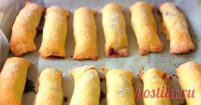 Хрустящие и тающие во рту ТРУБОЧКИ с сочной ВИШНЕЙ! Любимая вкусняшка!