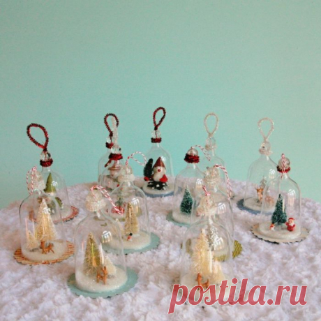 Винтажные украшения на елку {своими руками}