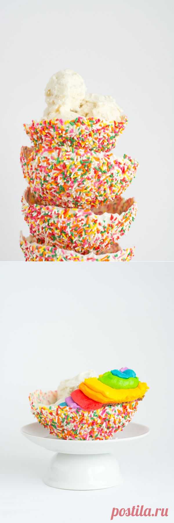 Make Edible Sprinkle Bowls for Ice Cream • this heart of mine