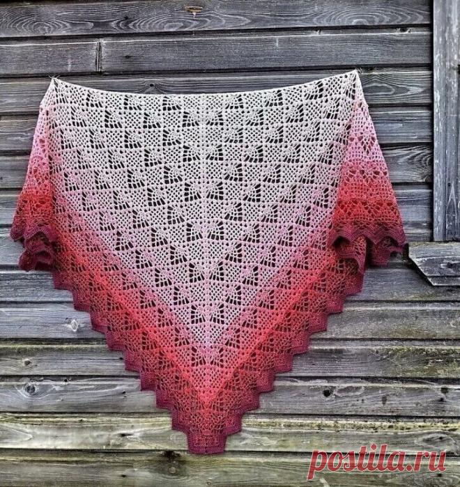 Шаль крючком. Схемы. / knittingideas.ru