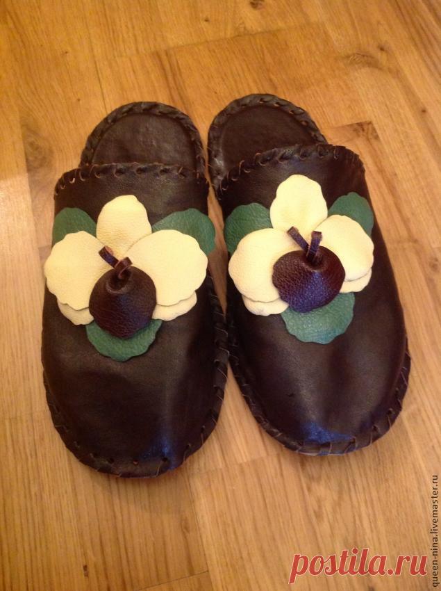 Создание тапочек из кожи - Ярмарка Мастеров - ручная работа, handmade