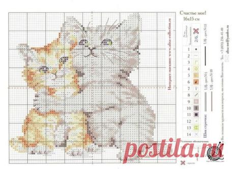 Вышивка и схемки о котах.